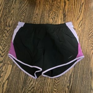 Nike Black & Purple Dri-Fit Shorts